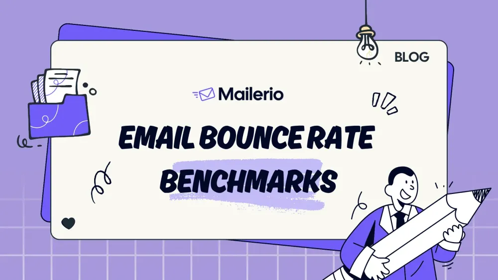 Email bounce rate benchmarks blog article featured image