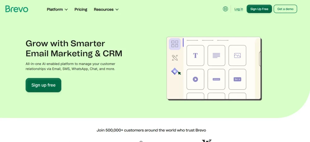 brevo homepage
