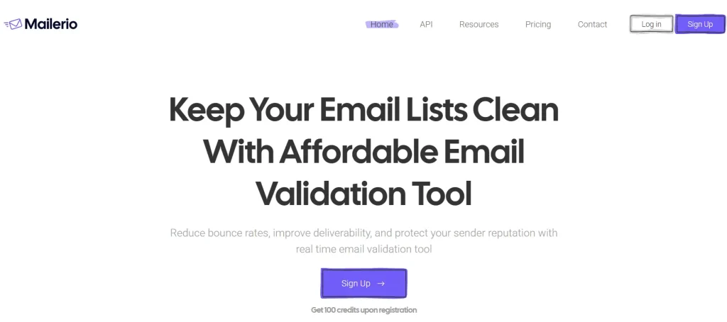 Mailerio homepage