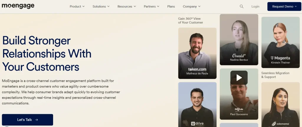 Moengage homepage