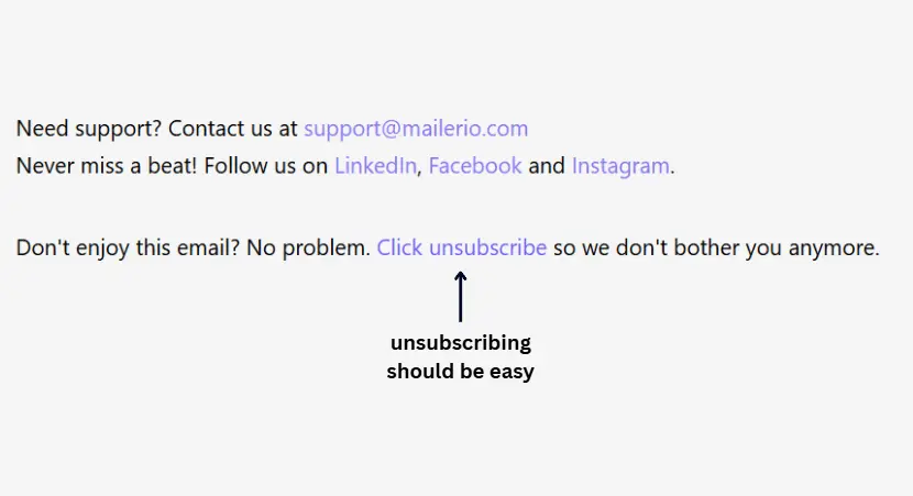 example how unsubscribe should look